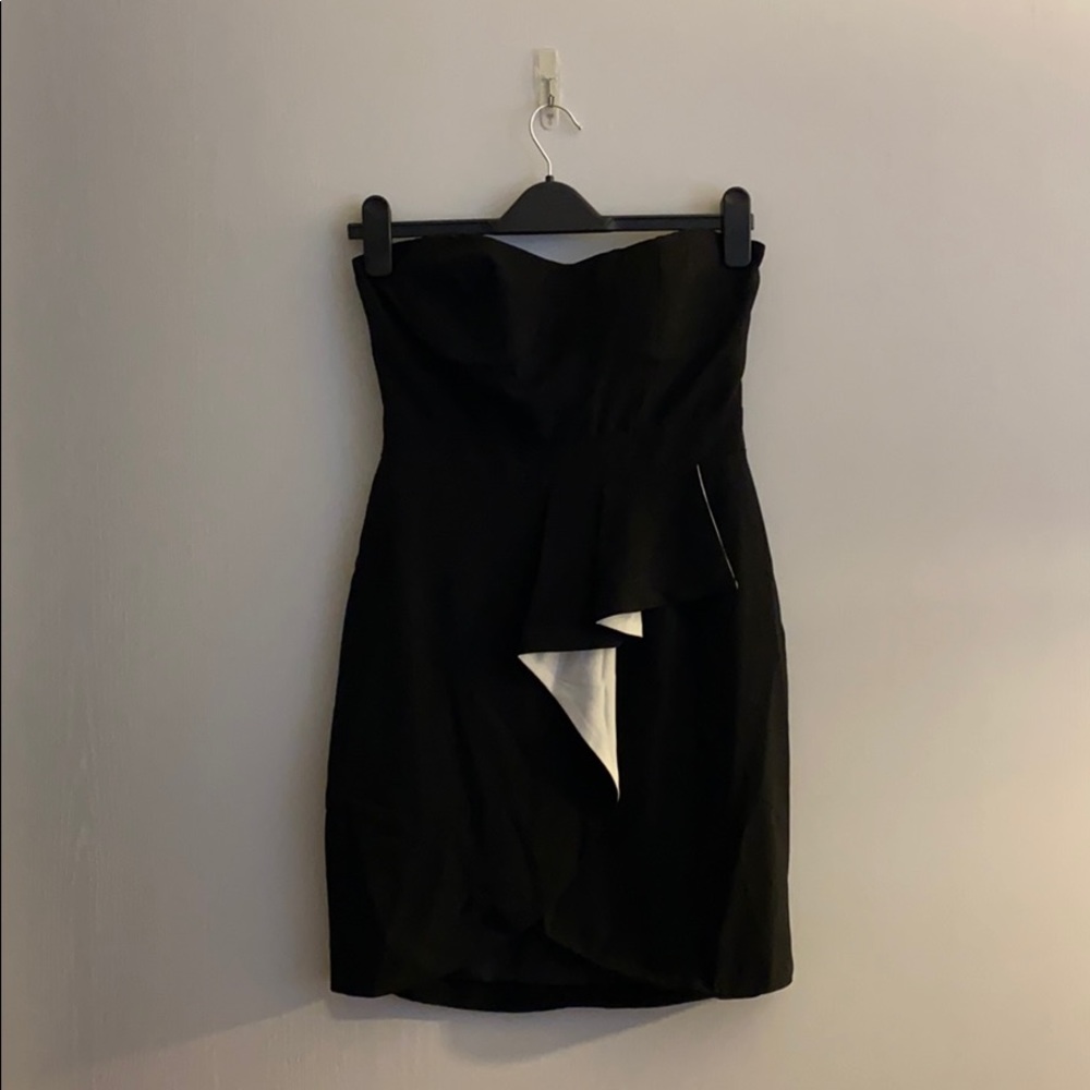 Fable strapless asymmetric skirt dress